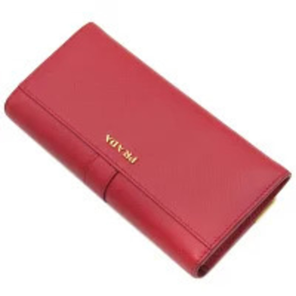 Prada Cahier Wallet FUOCO Red Saffiano Leather